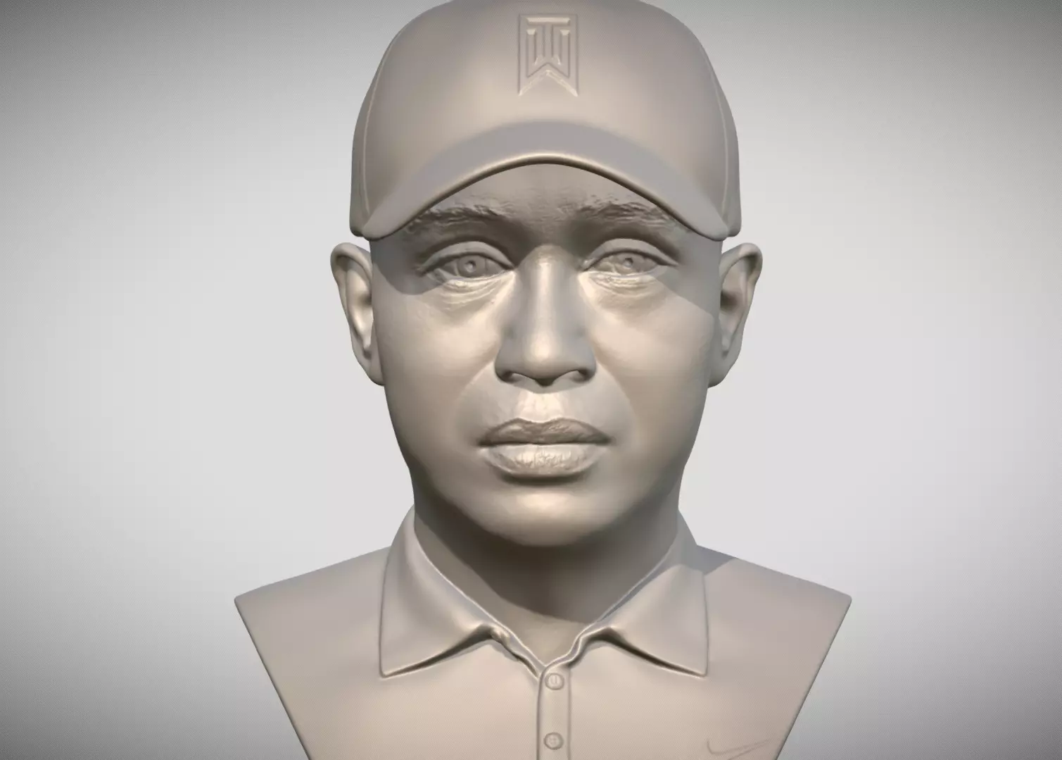 Tiger Woods bust 3D print model_0