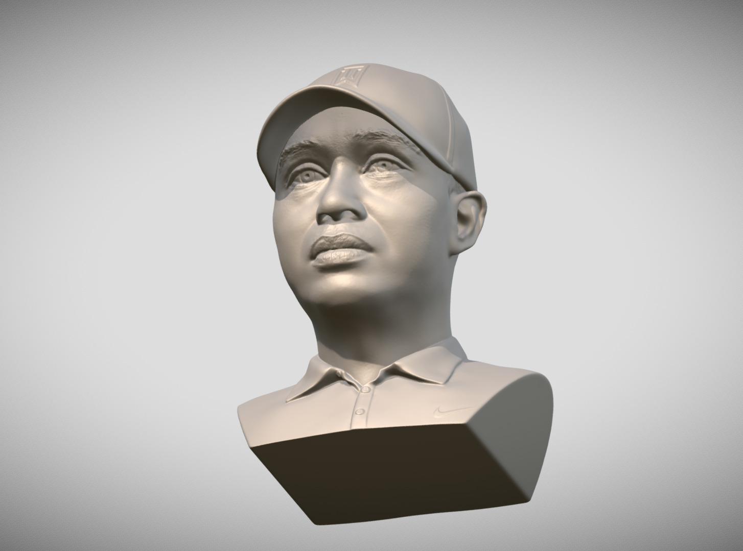 Tiger Woods bust 3D print model_17