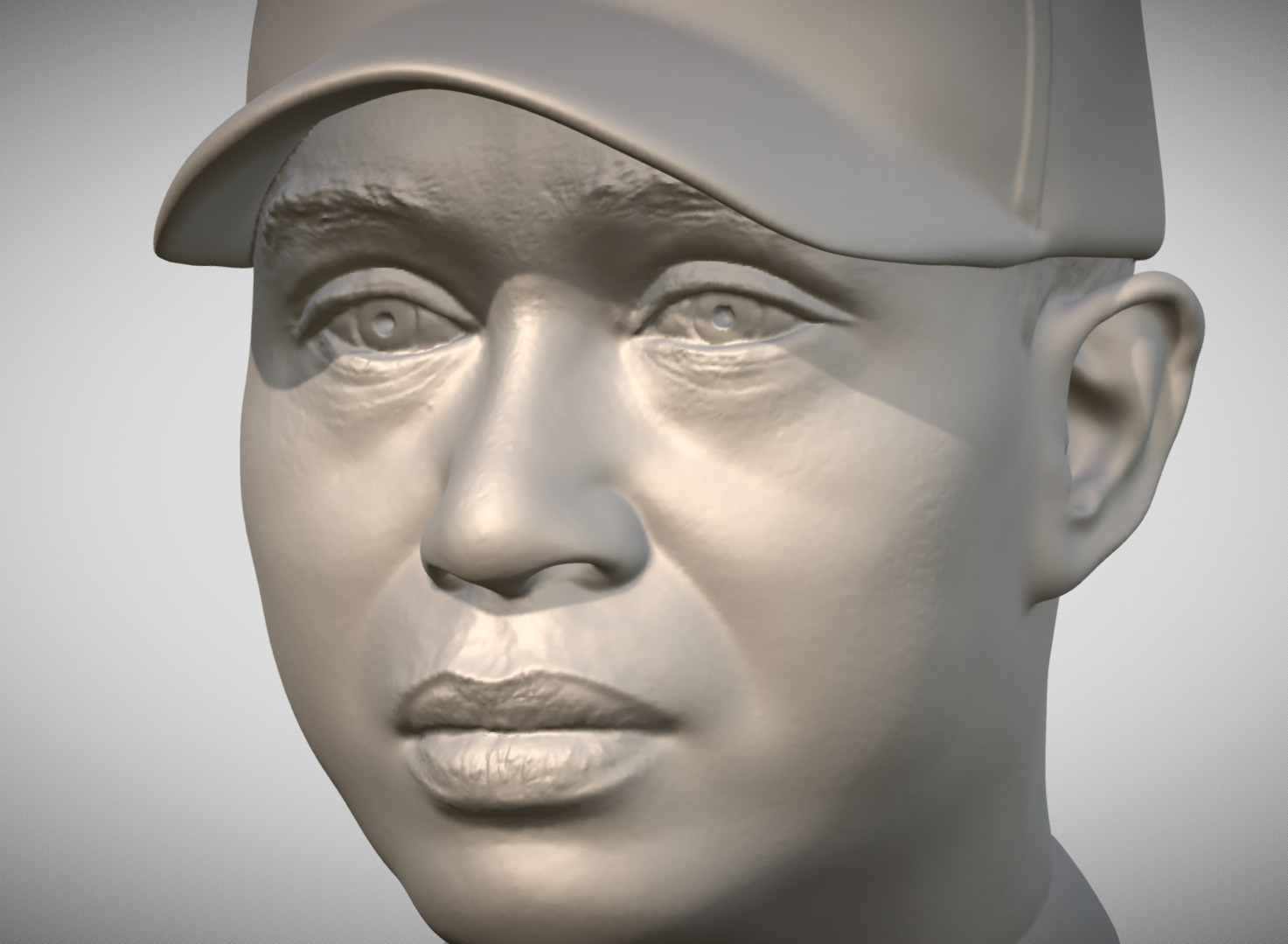 Tiger Woods bust 3D print model_13