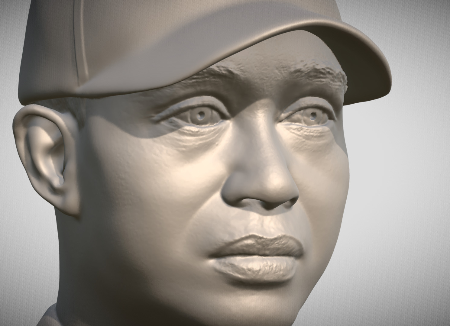 Tiger Woods bust 3D print model_12