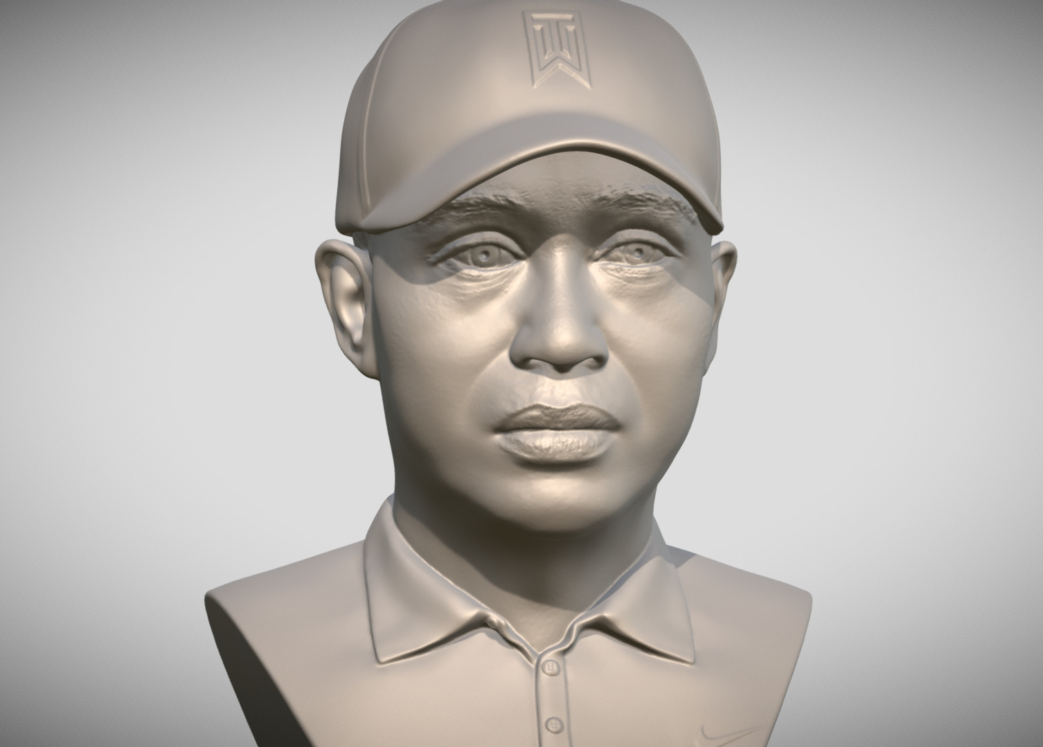 Tiger Woods bust 3D print model_11