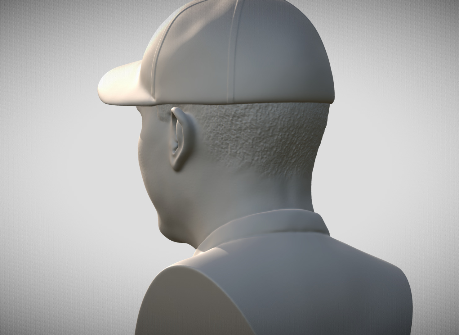 Tiger Woods bust 3D print model_6