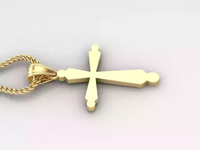 Jesus Christ Cross Pendant 3DM STL 1CP098