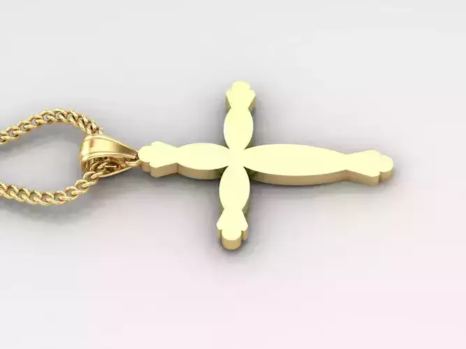 Jesus Christ Cross Pendant 3DM STL 1CP081