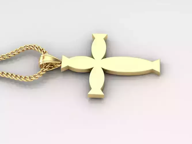 Jesus Christ Cross Pendant 3DM STL 1CP063