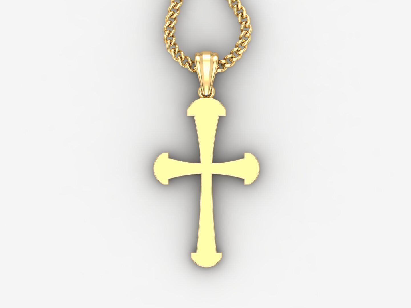 Jesus Christ Cross Pendant 3DM STL 1CP050 3D print model_4