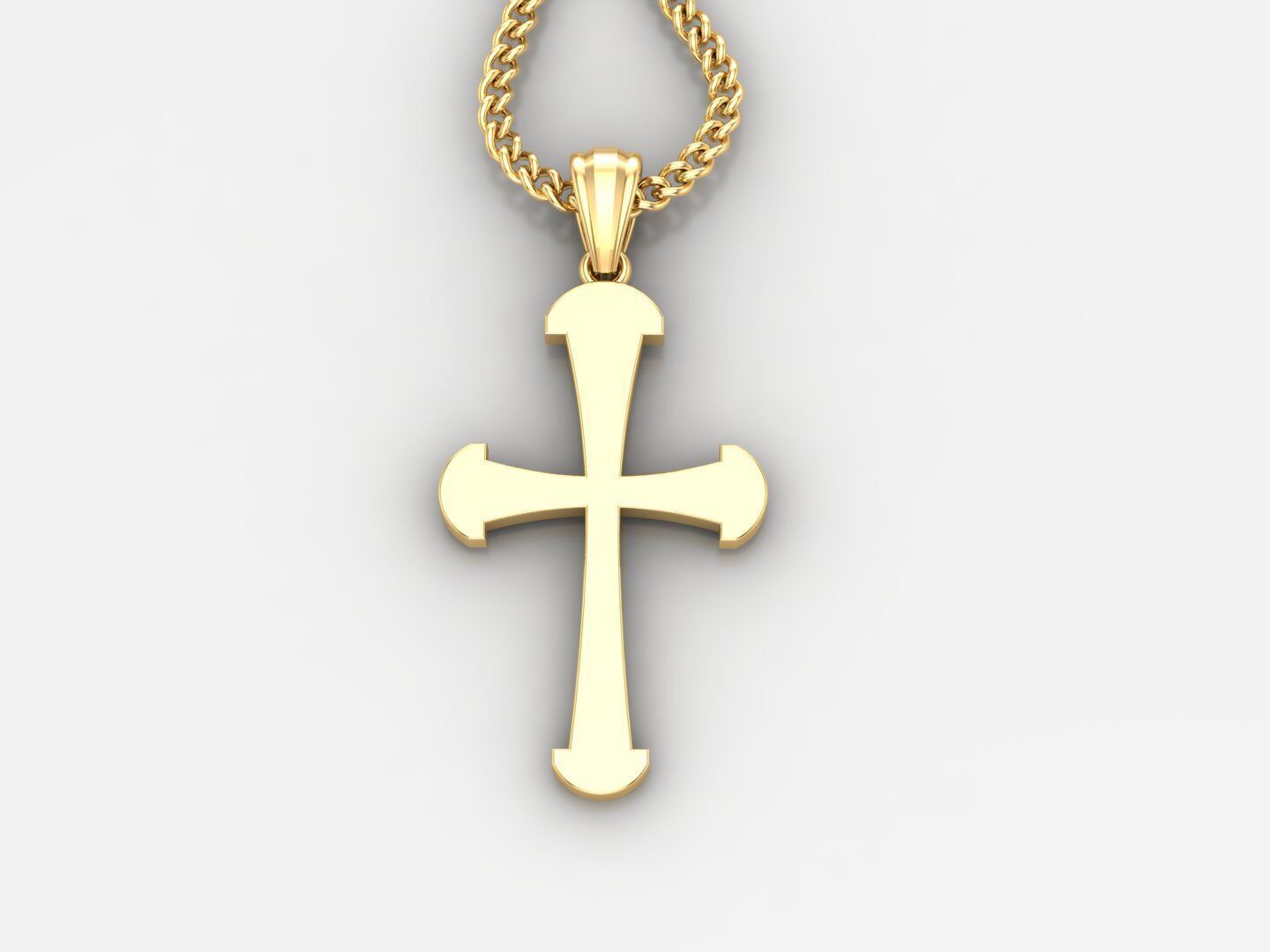 Jesus Christ Cross Pendant 3DM STL 1CP050 3D print model_3