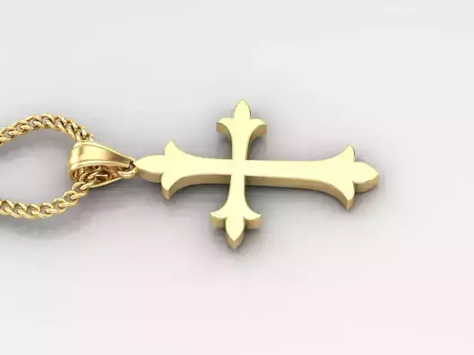 Jesus Christ Cross Pendant 3DM STL 1CP049