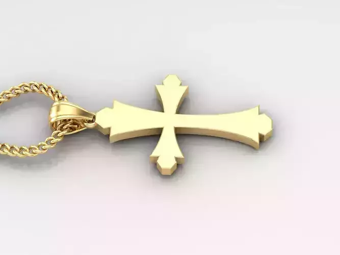 Jesus Christ Cross Pendant 3DM STL 1CP042