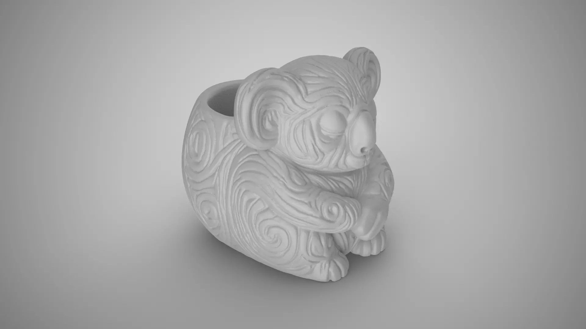 Koala Pen Holder 3D print model_0