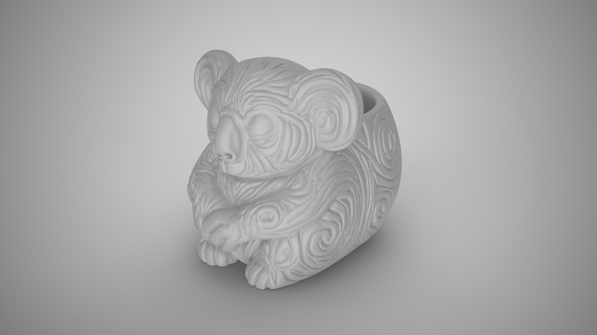 Koala Pen Holder 3D print model_6