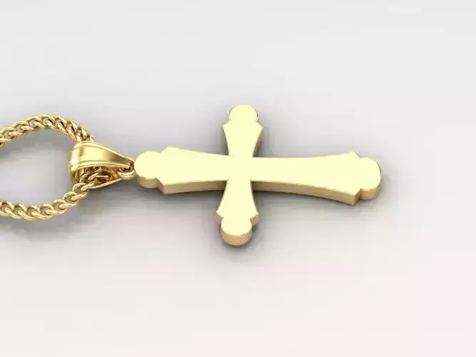 Jesus Christ Cross Pendant 3DM STL 1CP038
