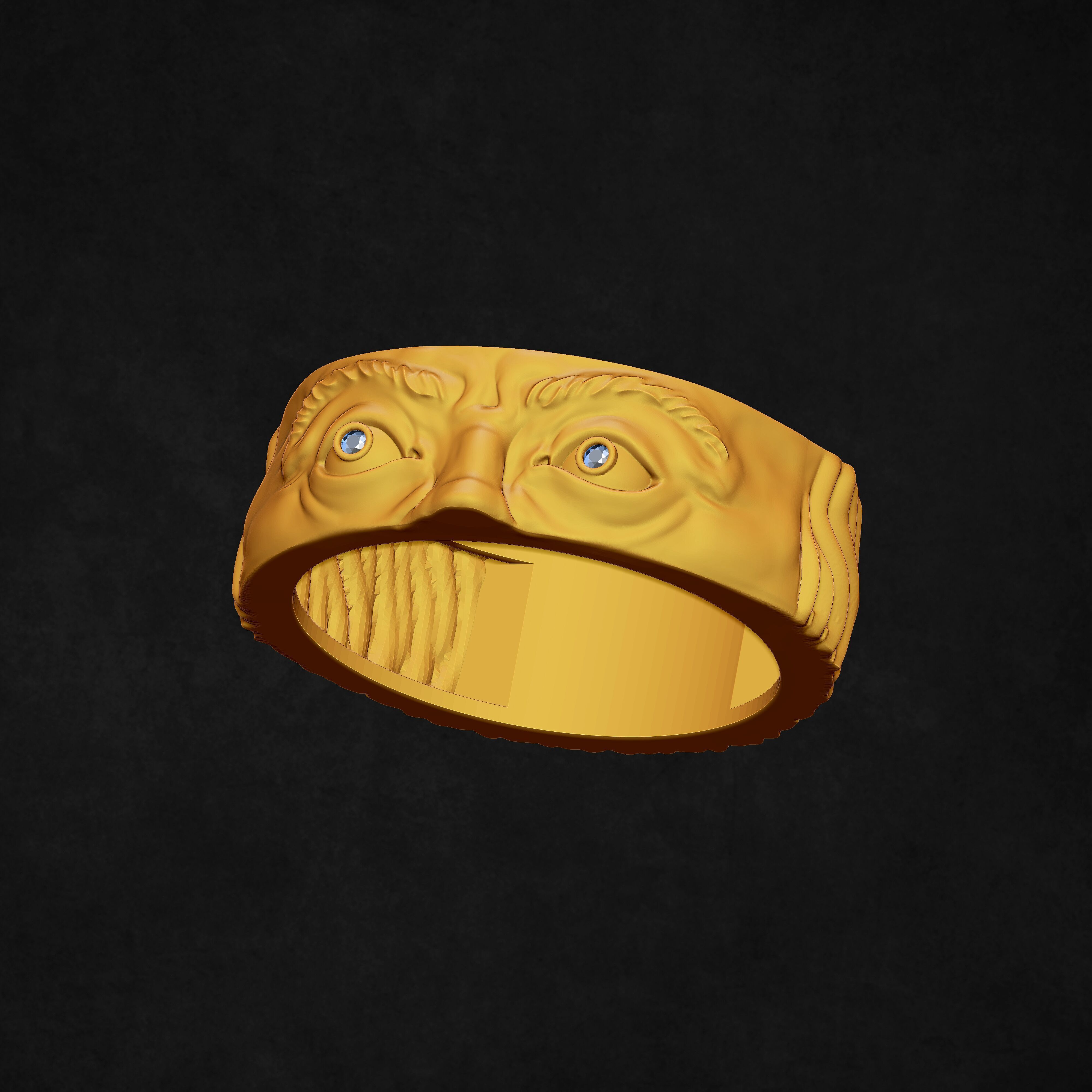 Eyes of David Ring 3D print model_3