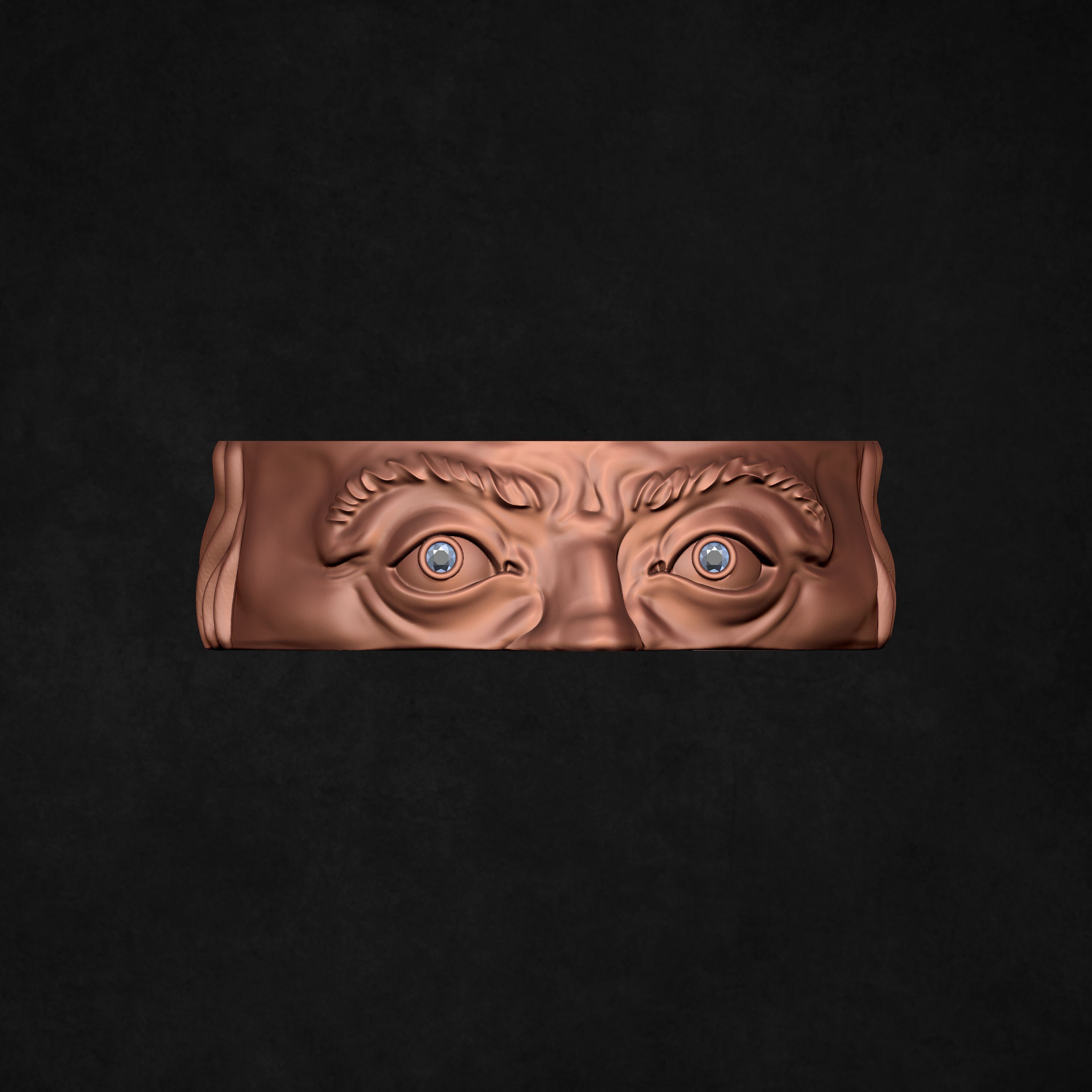 Eyes of David Ring 3D print model_1