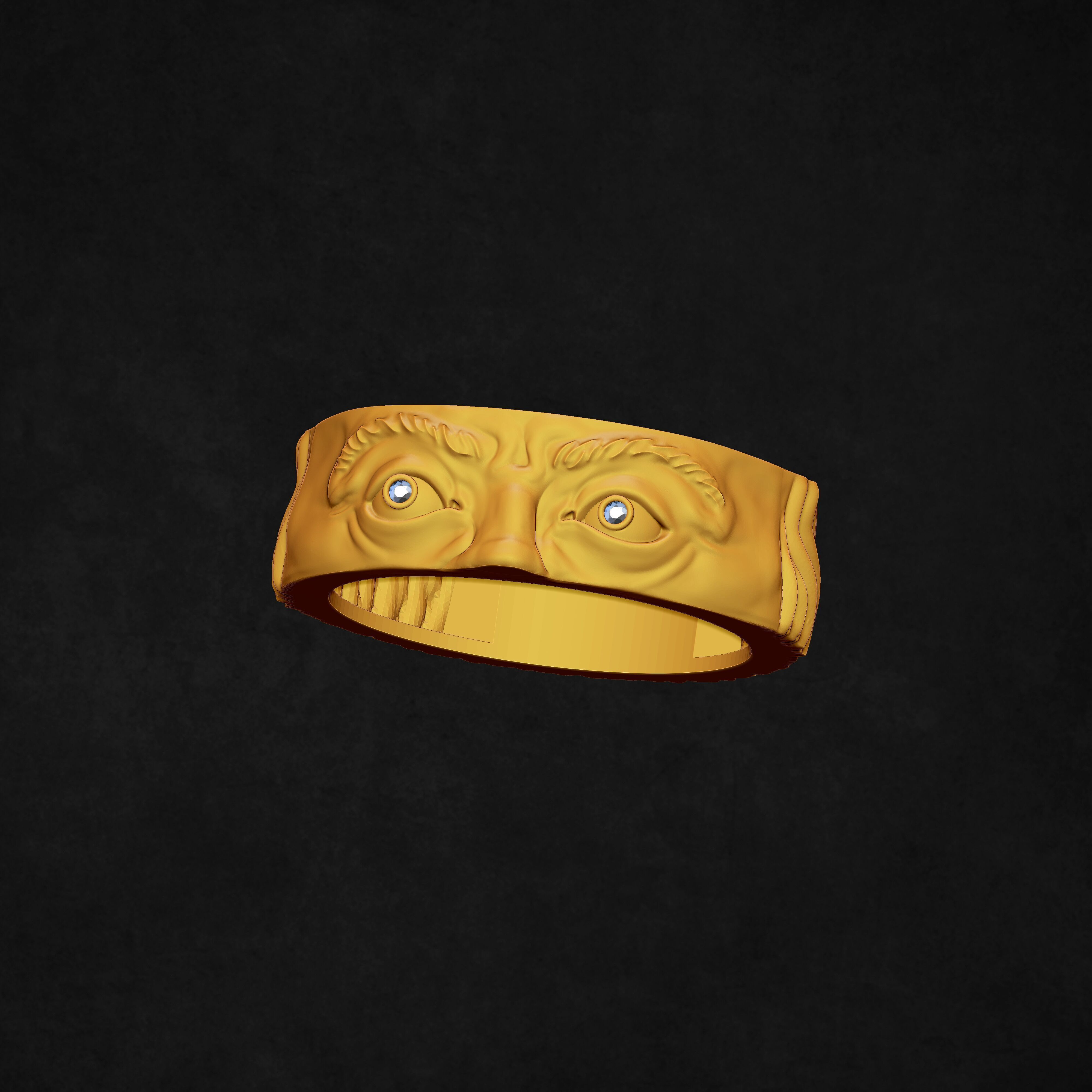 Eyes of David Ring 3D print model_0