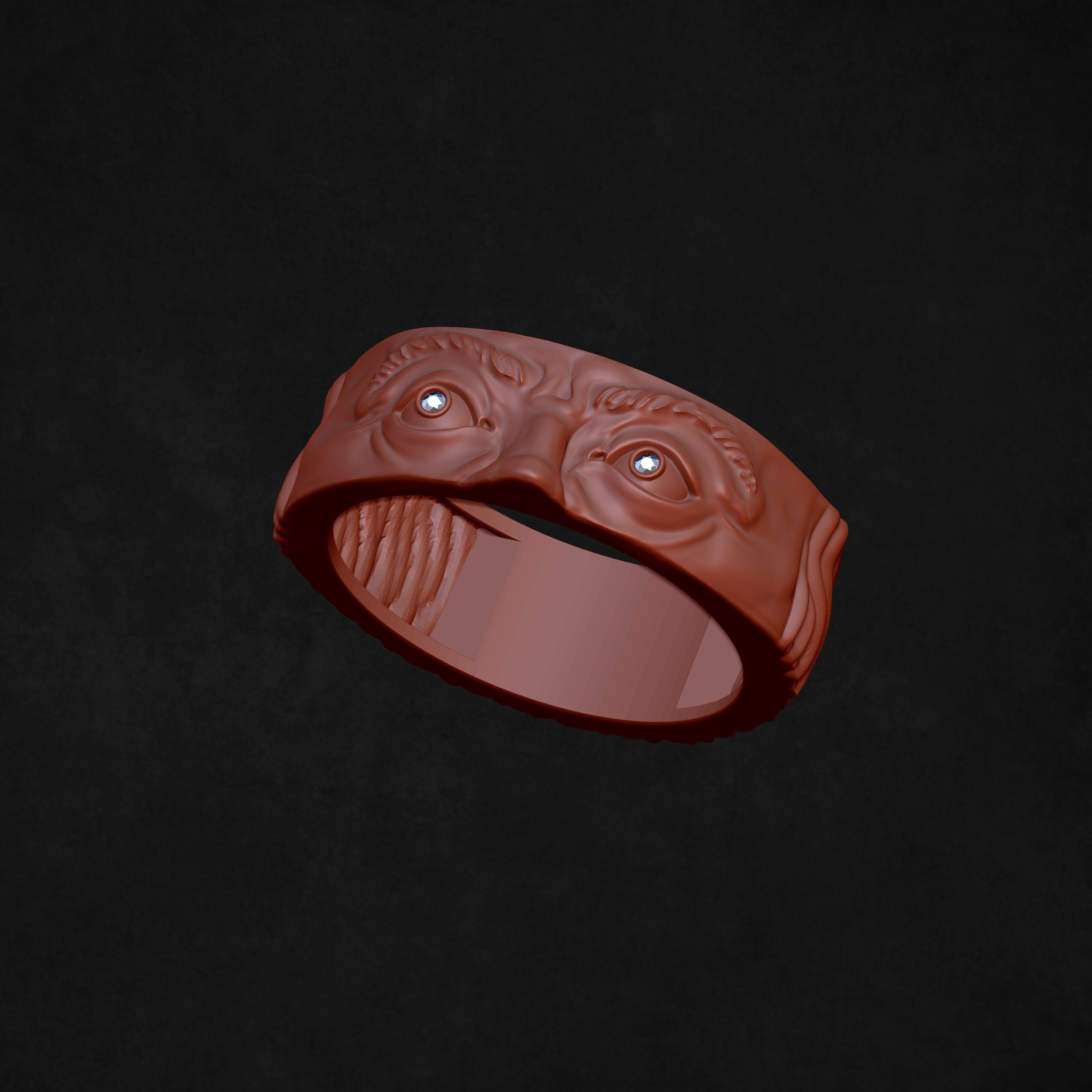 Eyes of David Ring 3D print model_5