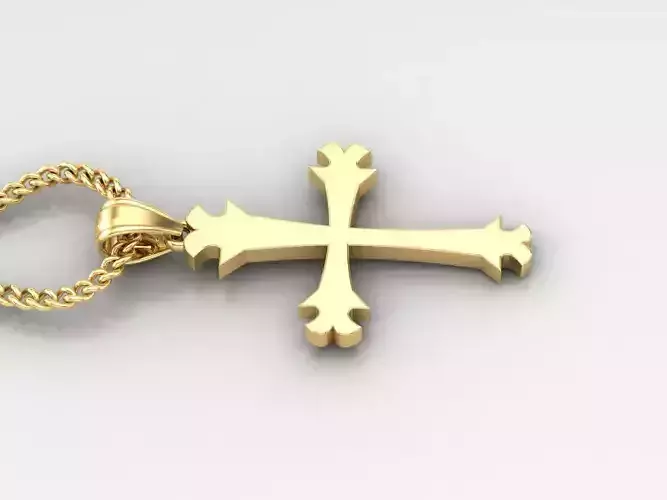 Jesus Christ Cross Pendant 3DM STL 1CP025