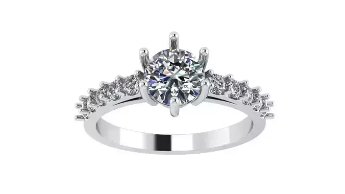 Radiant Diamond Halo Ring