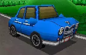 Mariokart DS Blue Car Low-poly 3D model