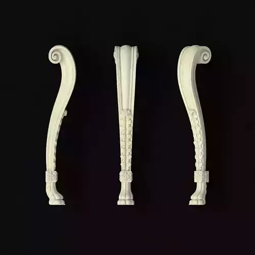 leg High quality 3d models for processing on a cnc machine