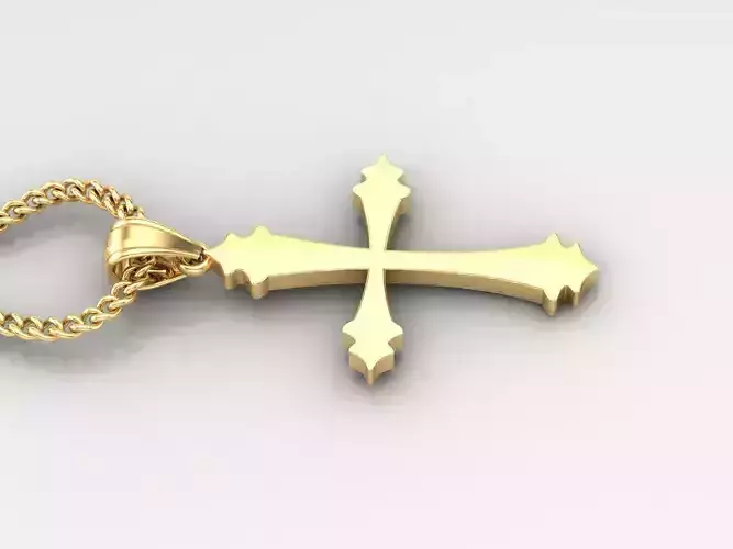Jesus Christ Cross Pendant 3DM STL 1CP016