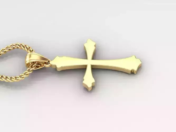 Jesus Christ Cross Pendant 3DM STL 1CP014