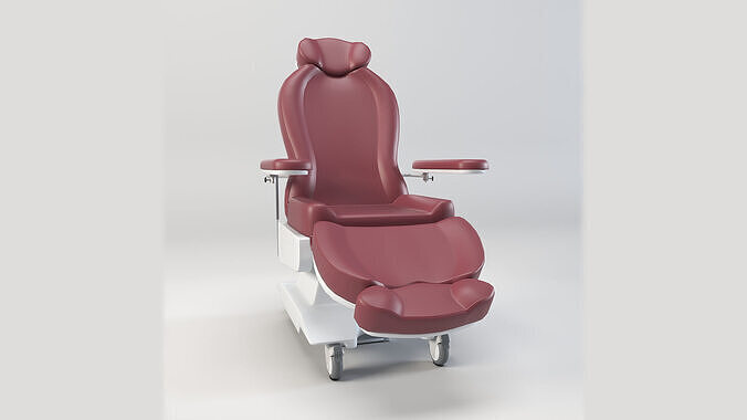 Medical Blood Donation Chair Low-poly 3D model