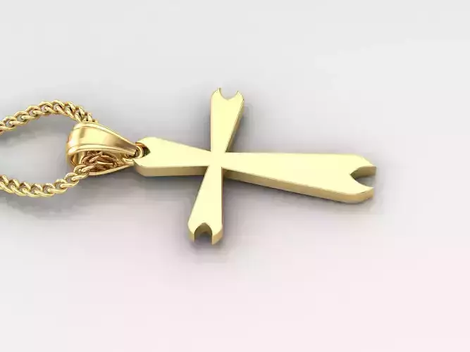 Jesus Christ Cross Pendant 3DM STL 1CP005