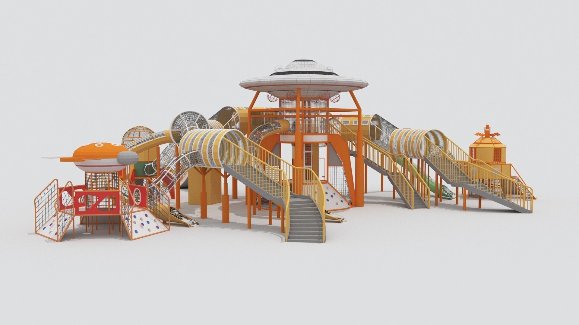 Space Theme Playground 3D model_4