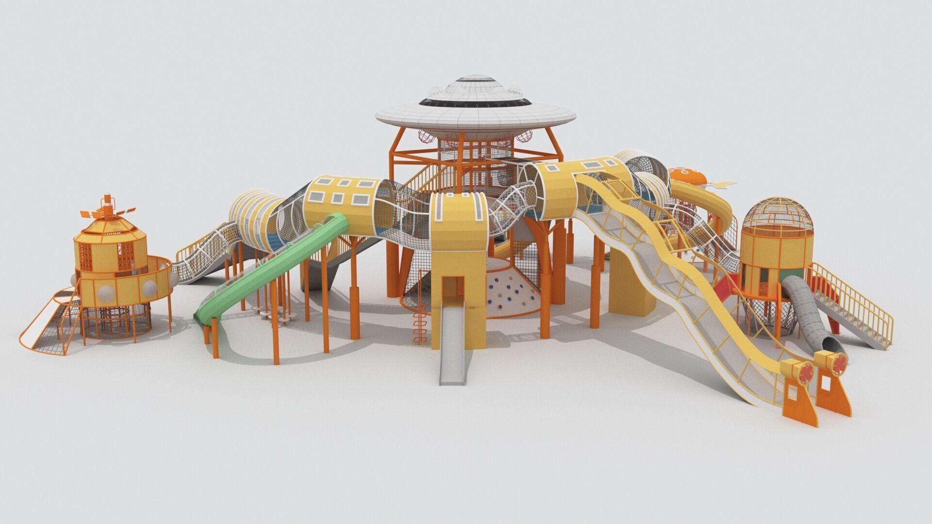 Space Theme Playground 3D model_9