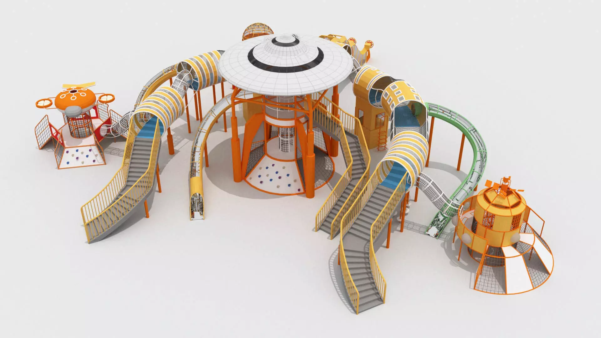 Space Theme Playground 3D model_0