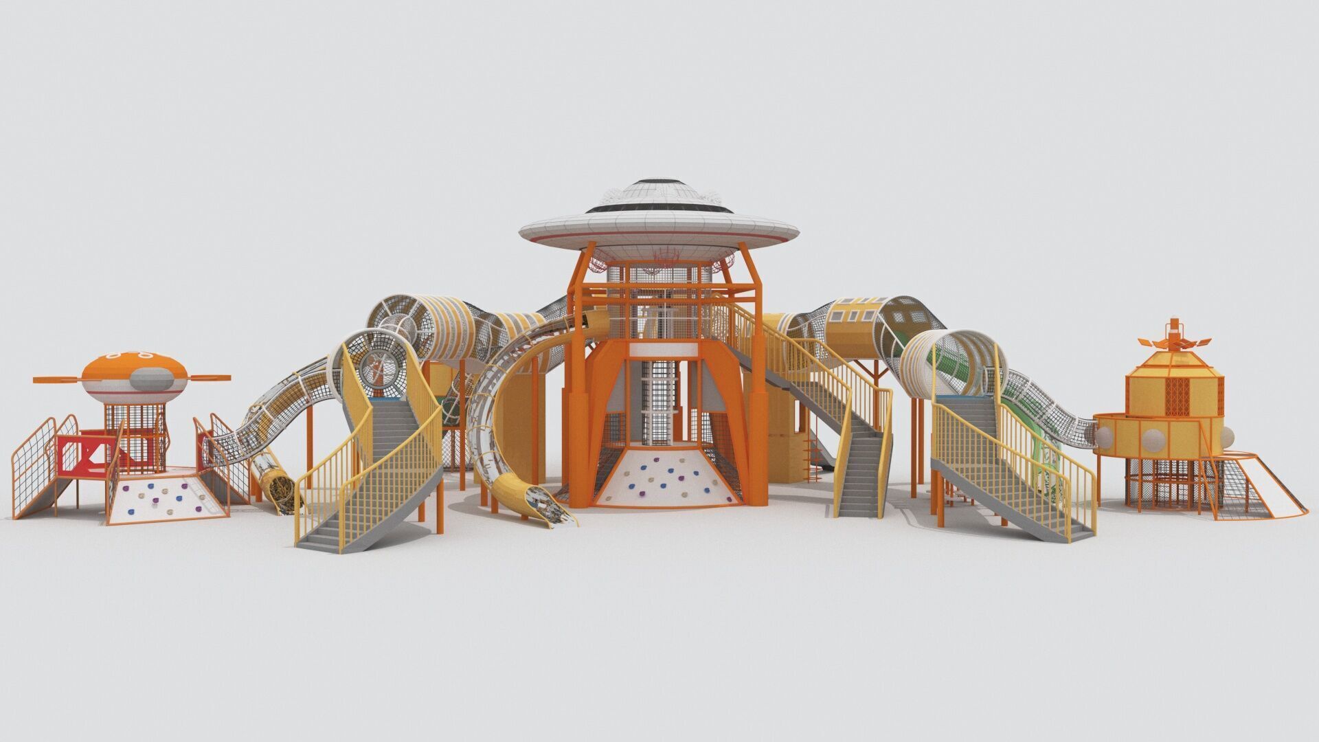 Space Theme Playground 3D model_2