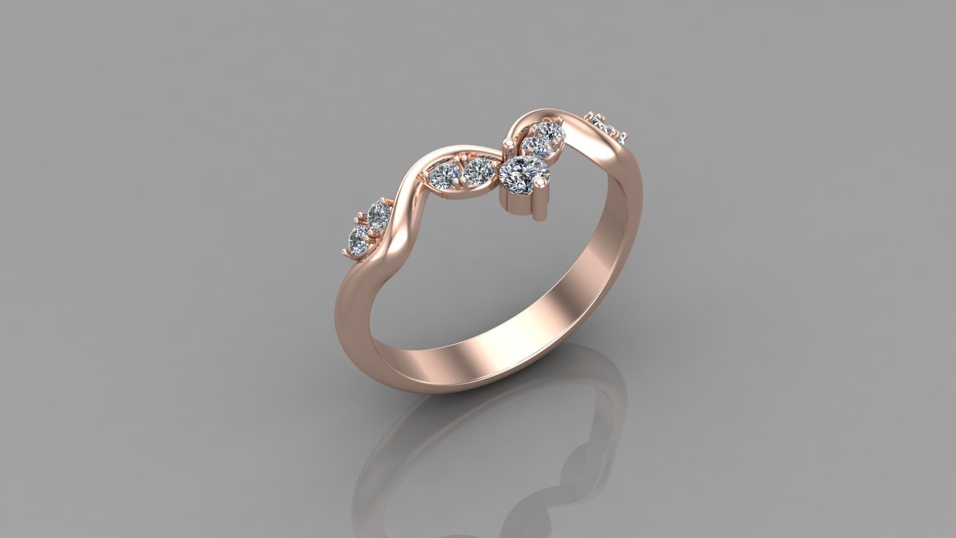  Women Ring Jewelry Ready For Print SR70 3D print model_1