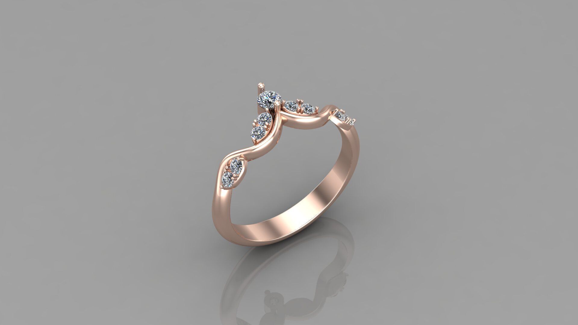  Women Ring Jewelry Ready For Print SR70 3D print model_5