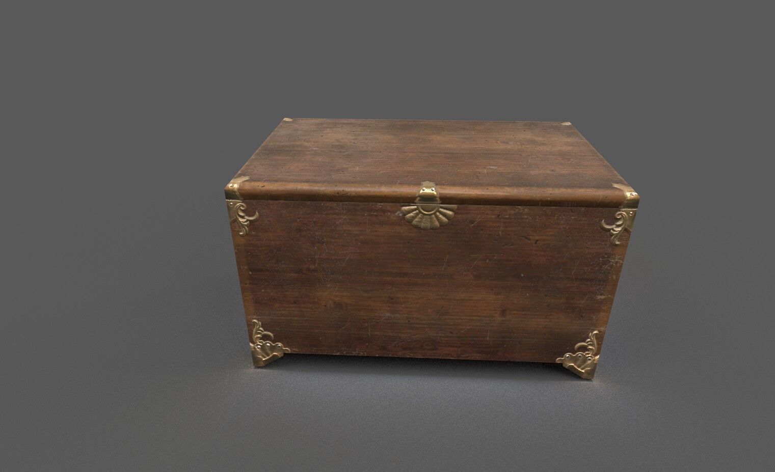 Chest Low-poly 3D model_1