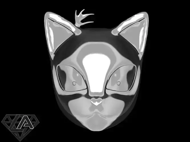 Anime cat mask 3D print model