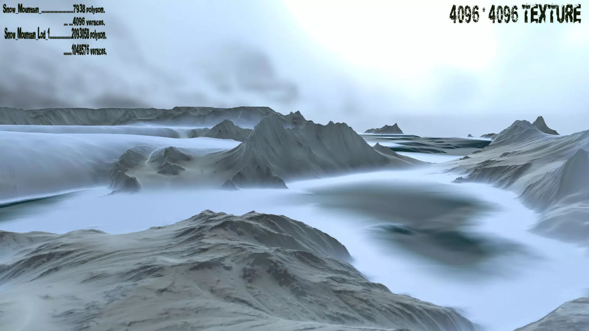 snow terrain 1 3D model_0