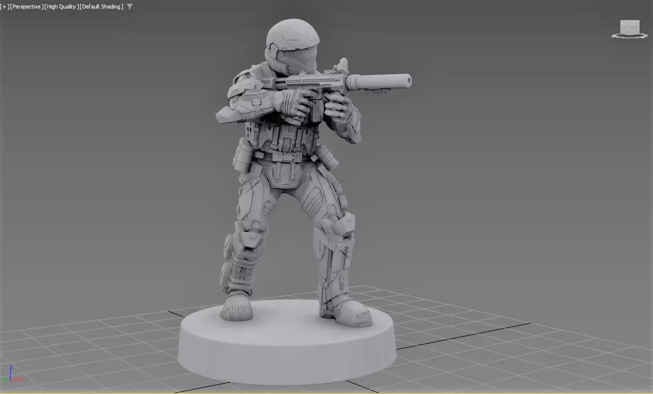 Armored Soldier High Detail STL File for 3D Printing 3D print model