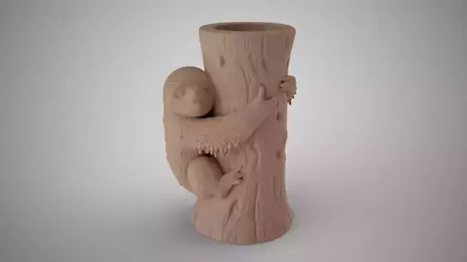 Sloth Pen Holder 3D print model
