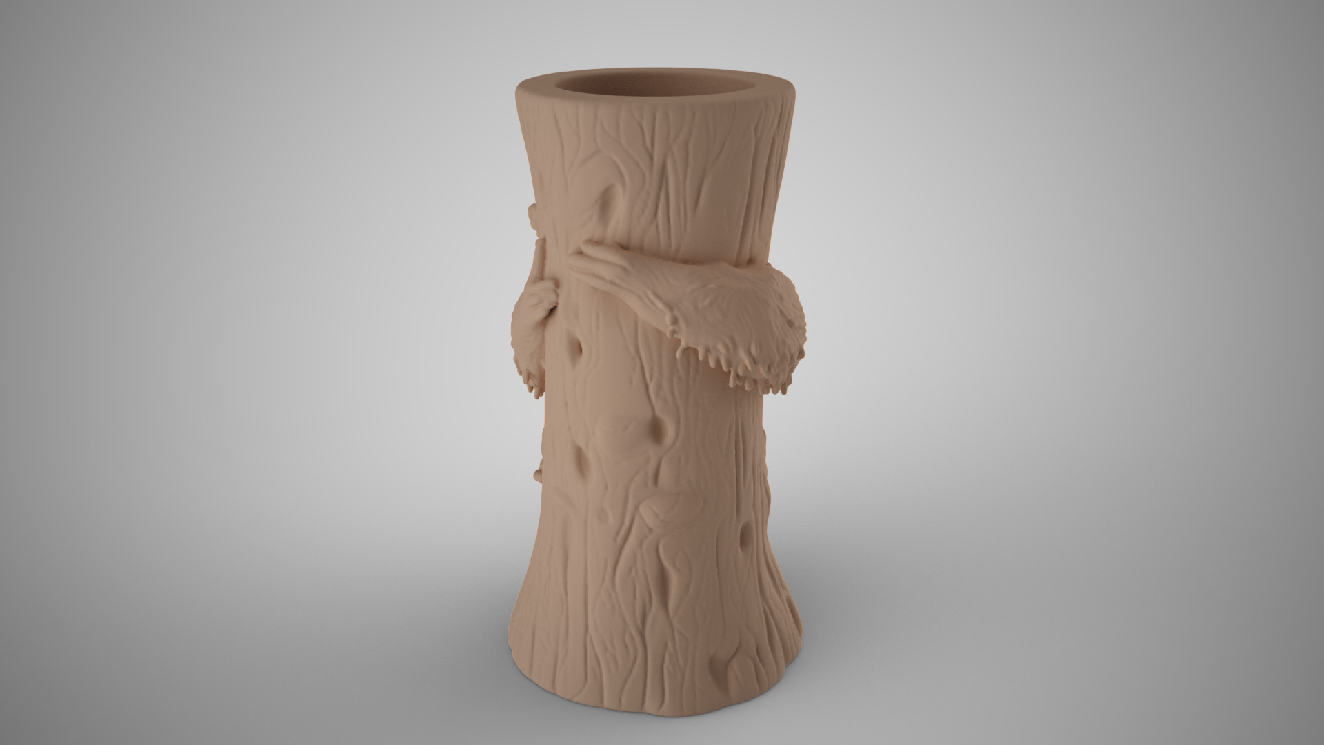 Sloth Pen Holder 3D print model_6