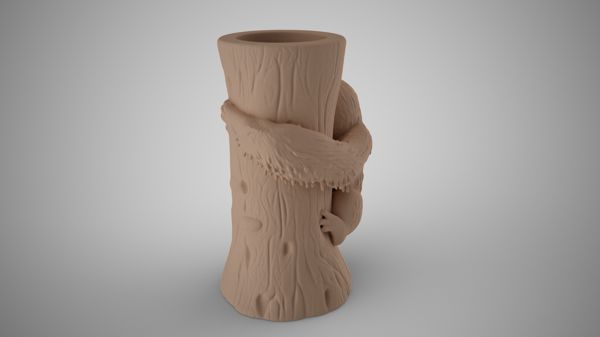 Sloth Pen Holder 3D print model_5