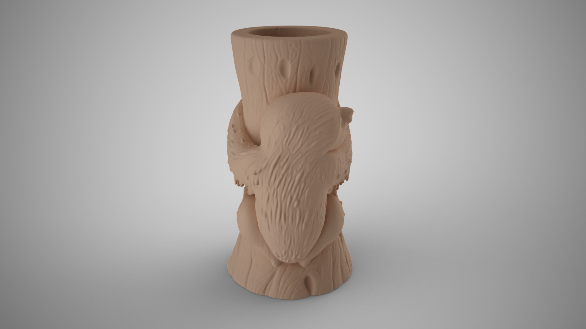 Sloth Pen Holder 3D print model_2
