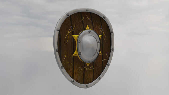 shield Game-Ready with LODs  Textures Free low-poly 3D model