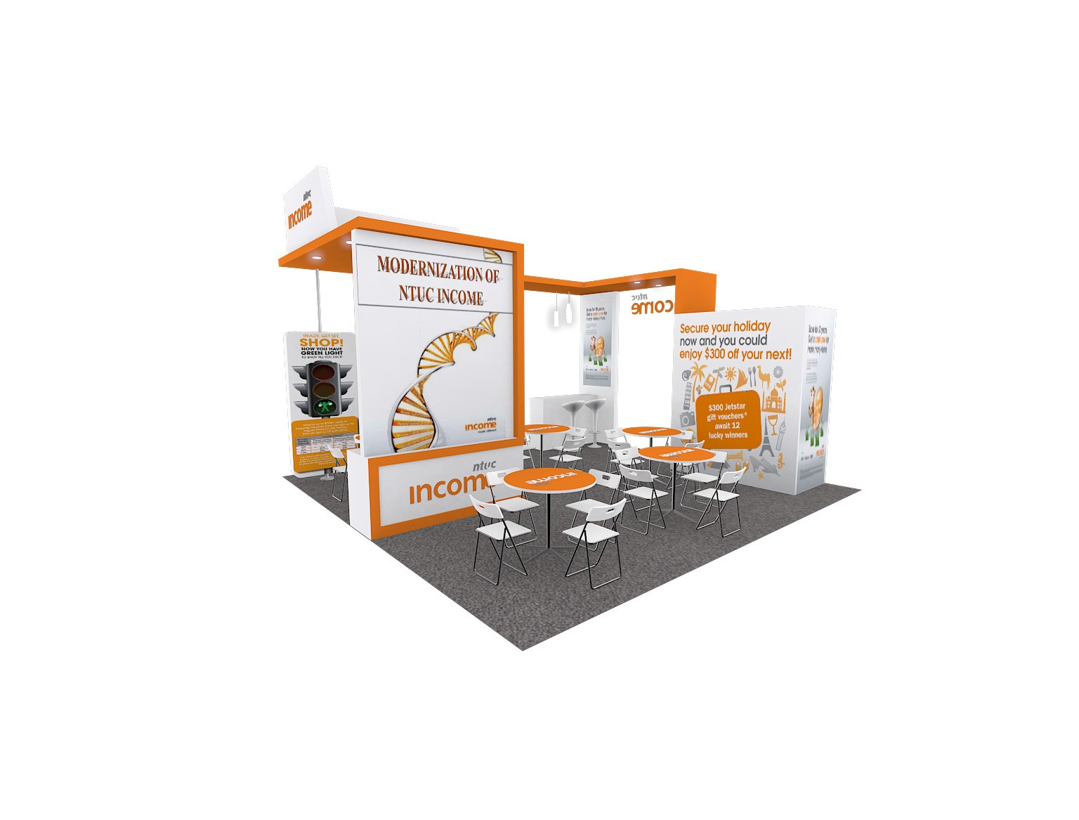 Recycle Exhibition Booth Design Low-poly 3D model_10