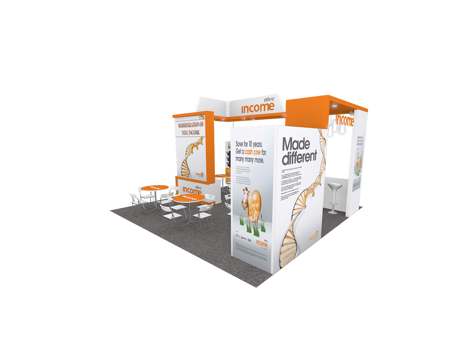 Recycle Exhibition Booth Design Low-poly 3D model_7