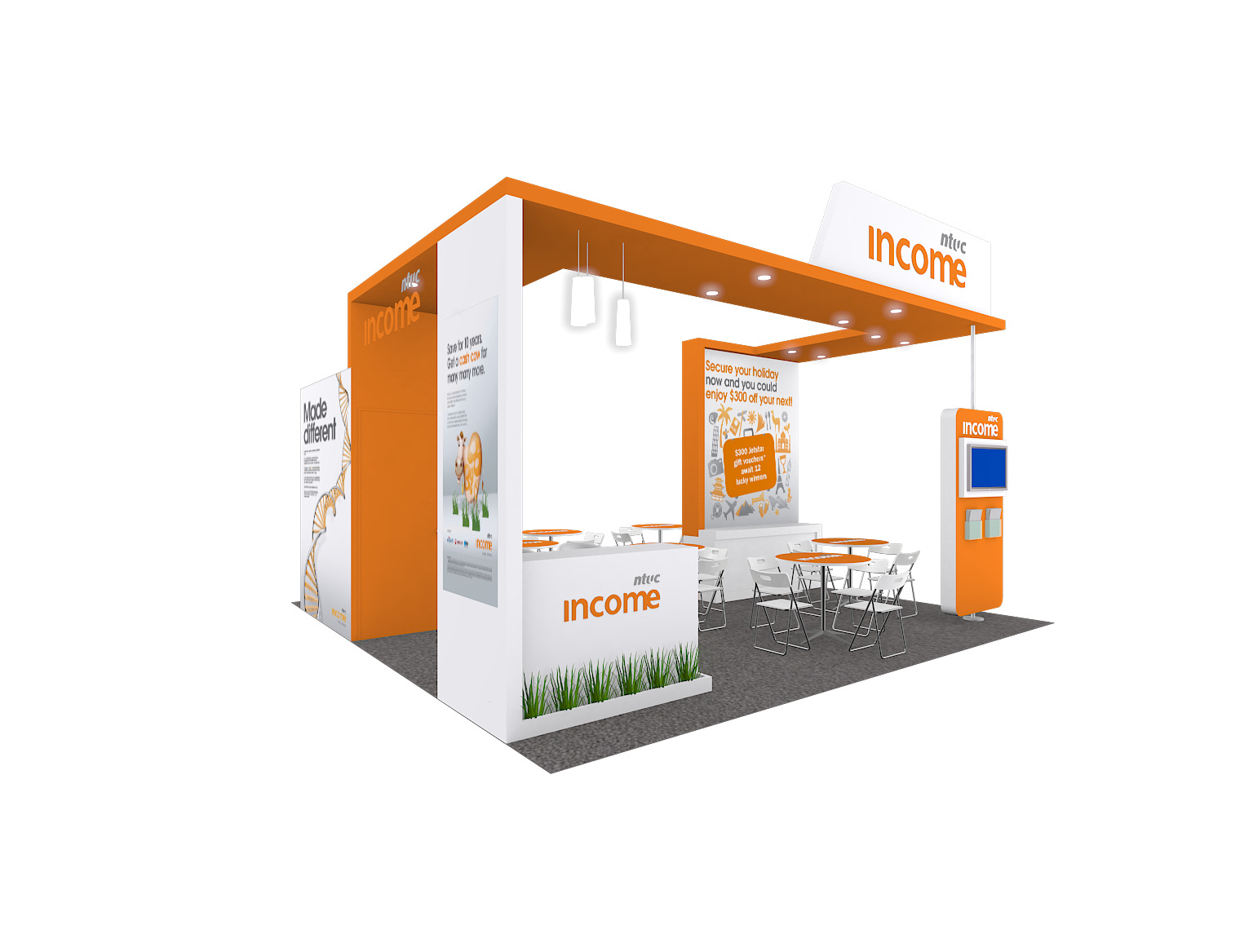 Recycle Exhibition Booth Design Low-poly 3D model_4