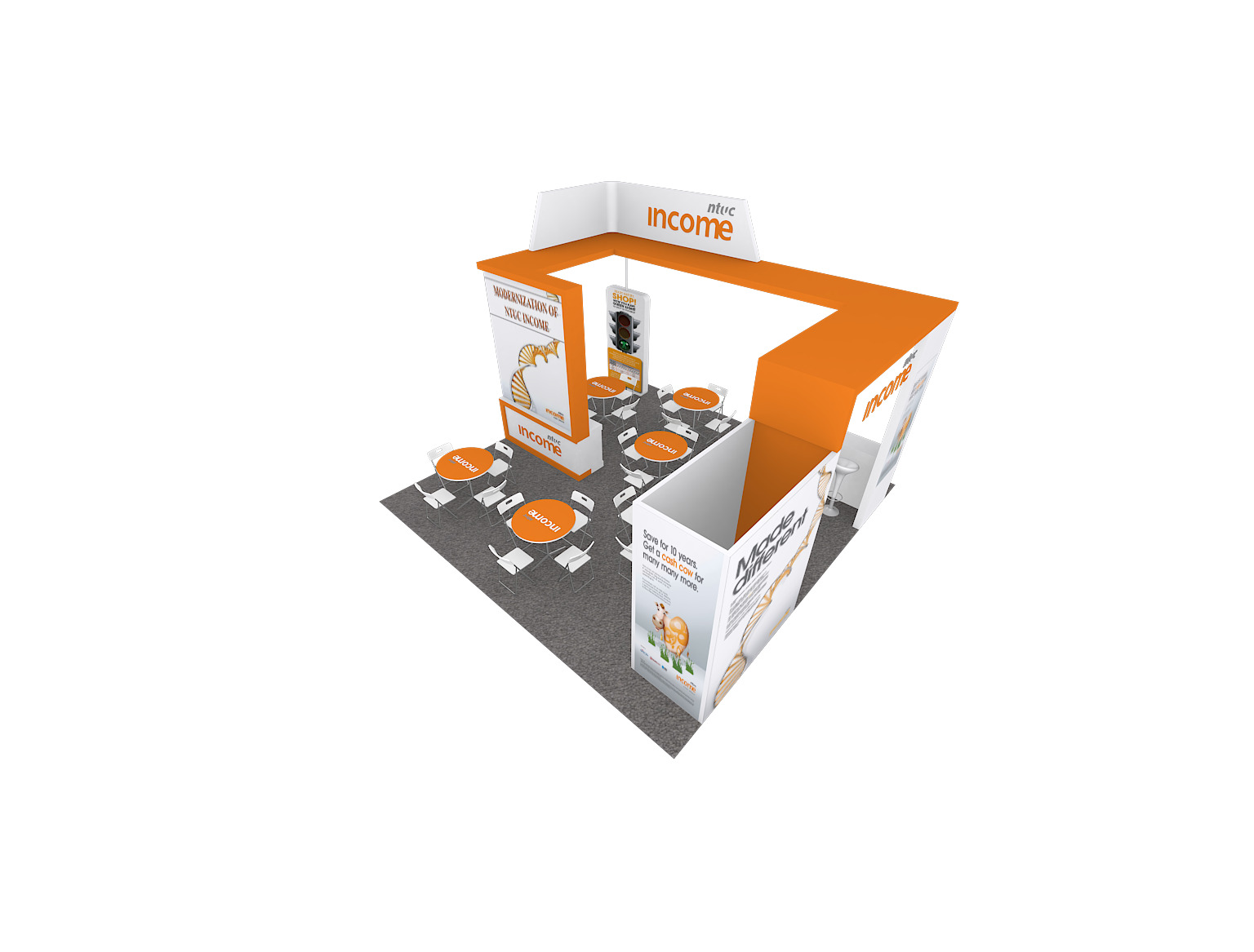 Recycle Exhibition Booth Design Low-poly 3D model_12