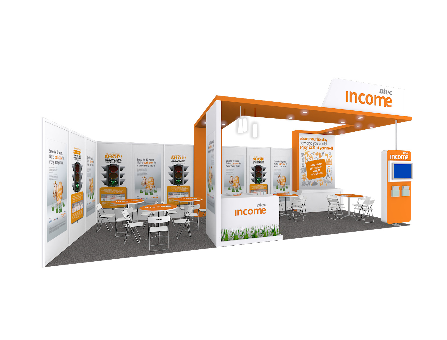 Recycle Exhibition Booth Design Low-poly 3D model_6