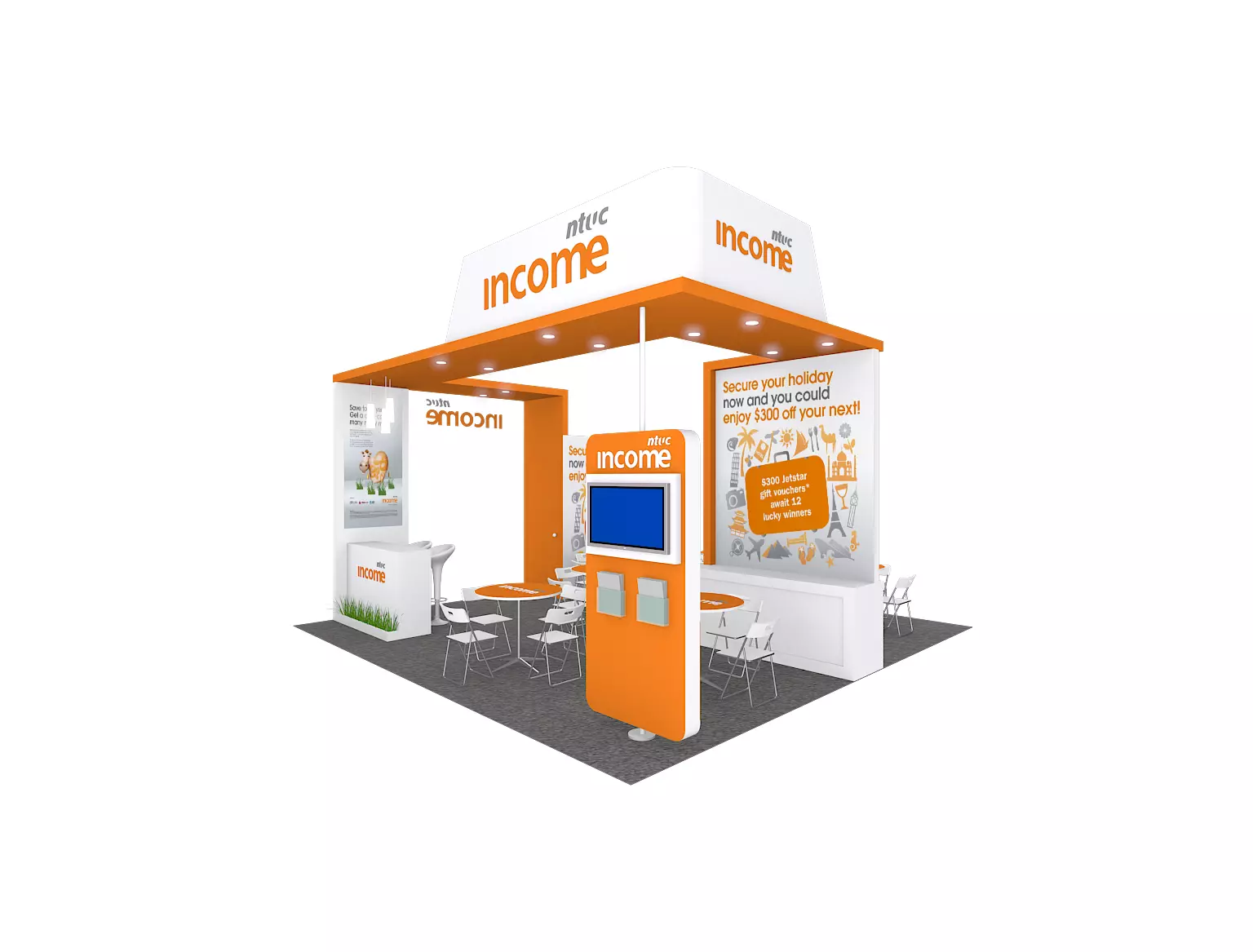 Recycle Exhibition Booth Design Low-poly 3D model_0