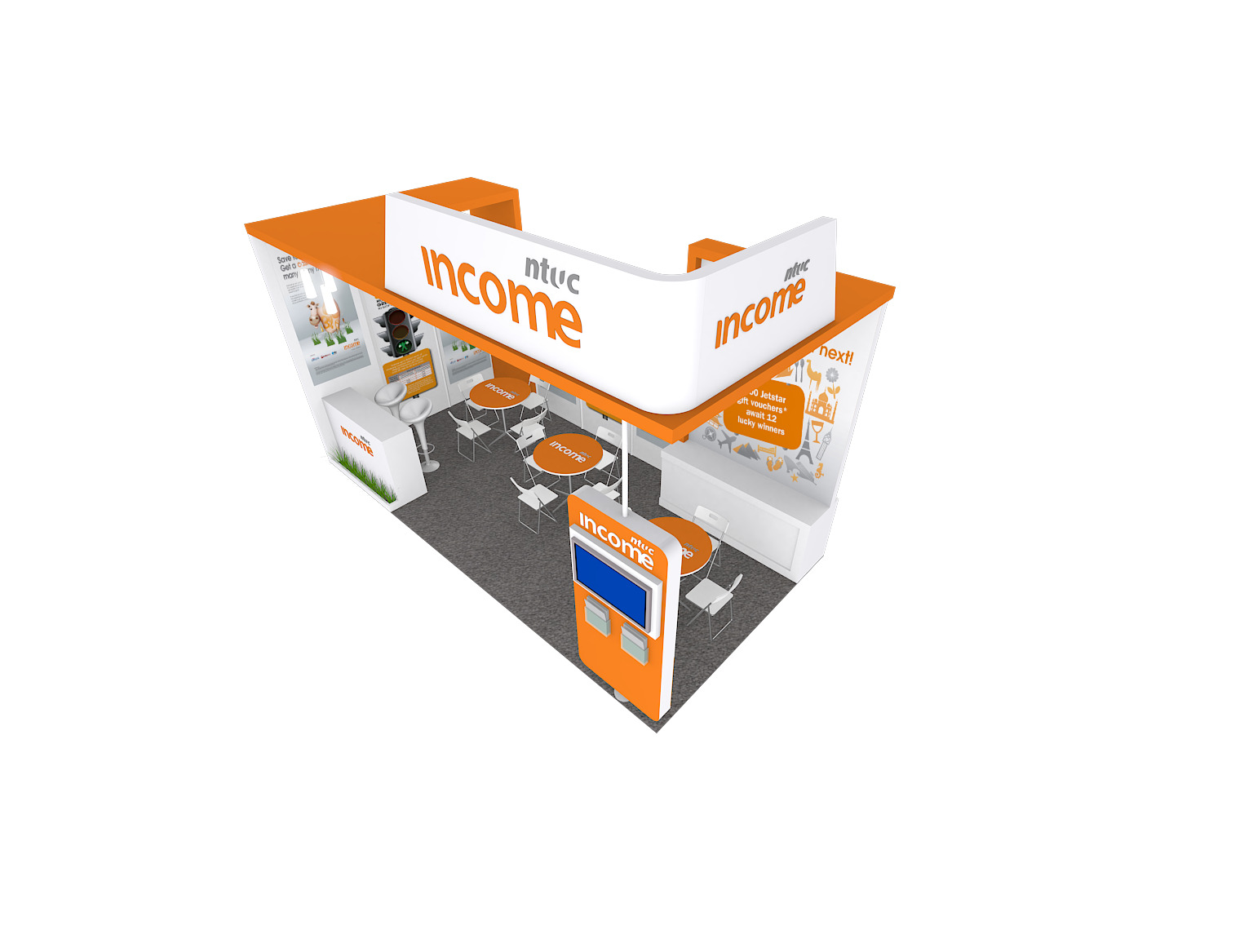Recycle Exhibition Booth Design Low-poly 3D model_8